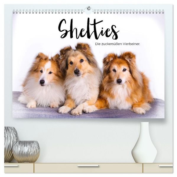 Shelties - Die zuckersüßen Vierbeiner. (hochwertiger Premium Wandkalender 2027 DIN A2 quer) Kunstdruck in Hochglanz