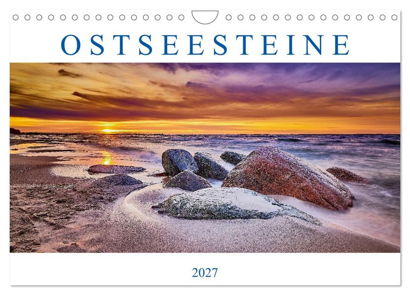 Ostseesteine (Wandkalender 2027 DIN A4 quer) CALVENDO Monatskalender