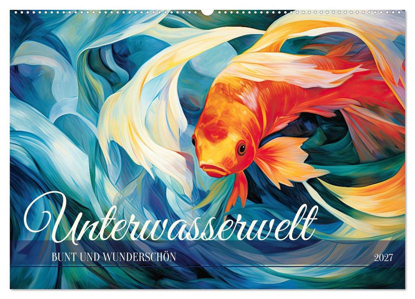 Unterwasserwelt bunt und wunderschön (Wandkalender 2027 DIN A2 quer) CALVENDO Monatskalender