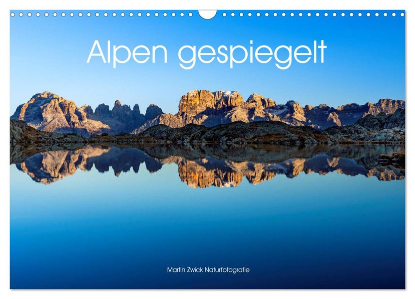 Alpen gespiegelt (Wandkalender 2027 DIN A3 quer) CALVENDO Monatskalender