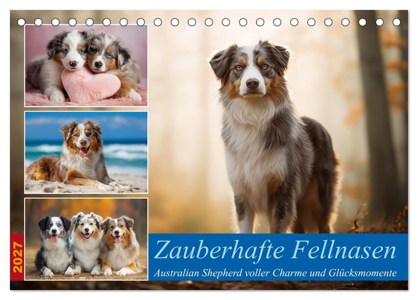 Zauberhafte Fellnasen (Tischkalender 2027 DIN A5 quer) CALVENDO Monatskalender