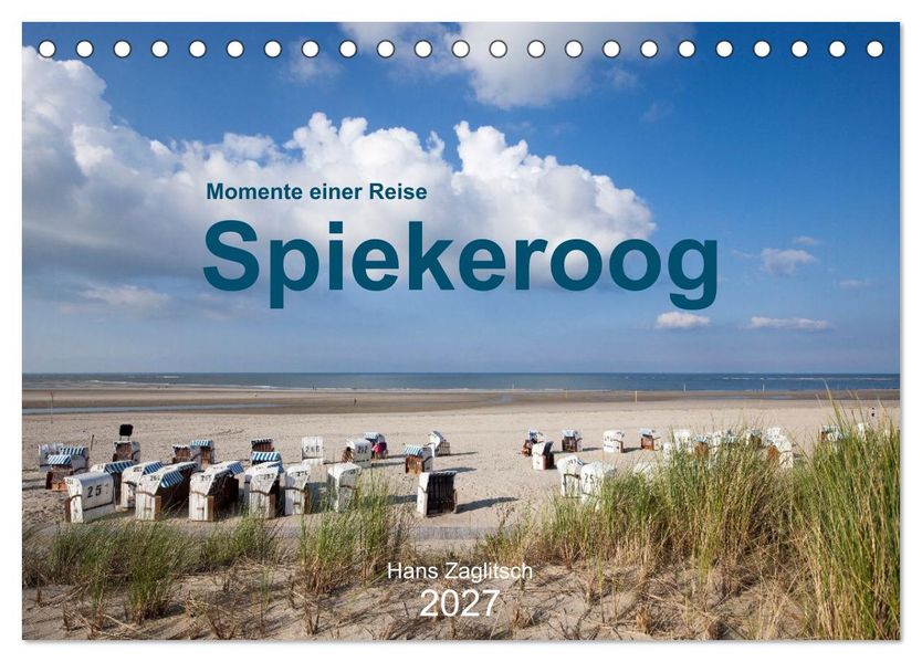 Spiekeroog - Momente einer Reise (Tischkalender 2027 DIN A5 quer) CALVENDO Monatskalender