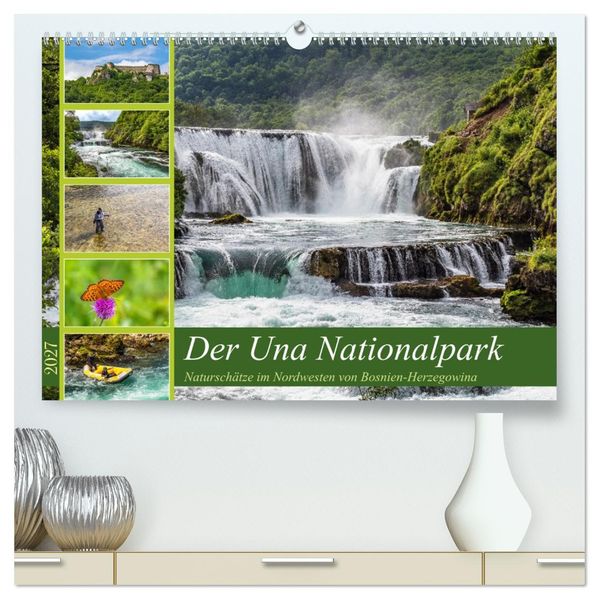 Der Una Nationalpark (hochwertiger Premium Wandkalender 2027 DIN A2 quer) Kunstdruck in Hochglanz