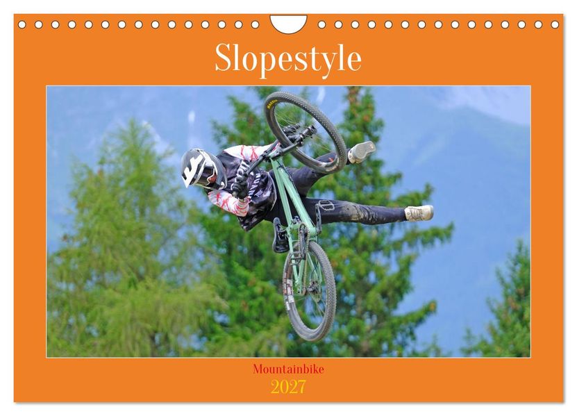 Slopestyle Mountainbike (Wandkalender 2027 DIN A4 quer) CALVENDO Monatskalender