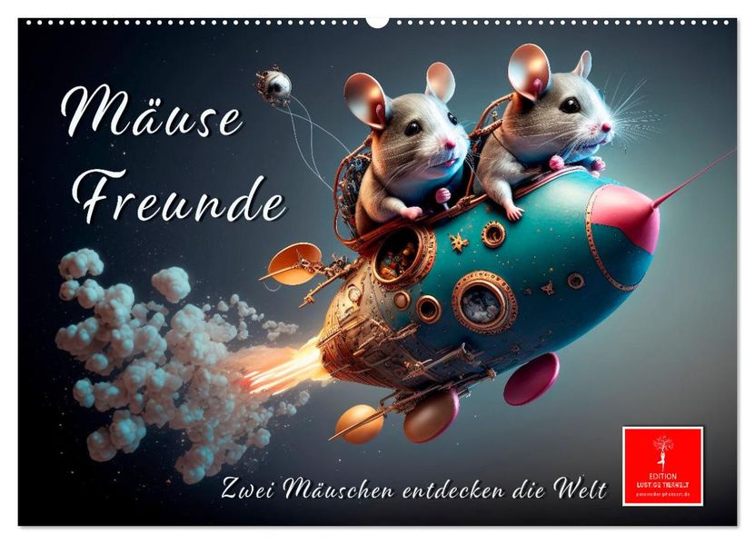 Mäuse Freunde (Wandkalender 2027 DIN A2 quer) CALVENDO Monatskalender