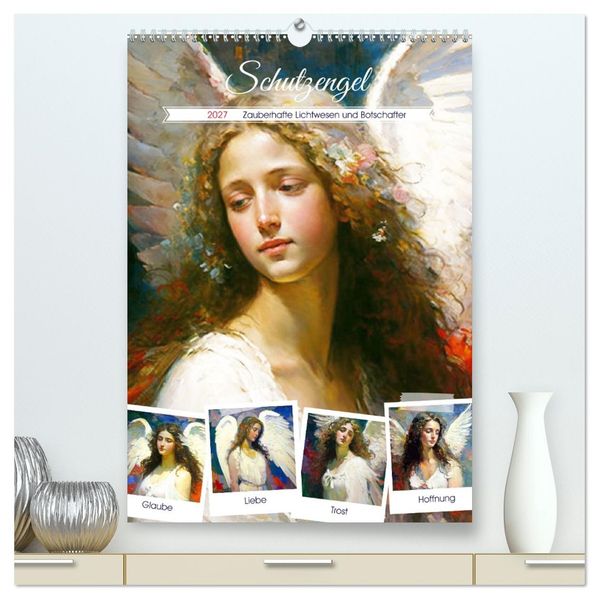 Schutzengel. Zauberhafte Lichtwesen und Botschafter (hochwertiger Premium Wandkalender 2027 DIN A2 hoch) Kunstdruck in Hochglanz