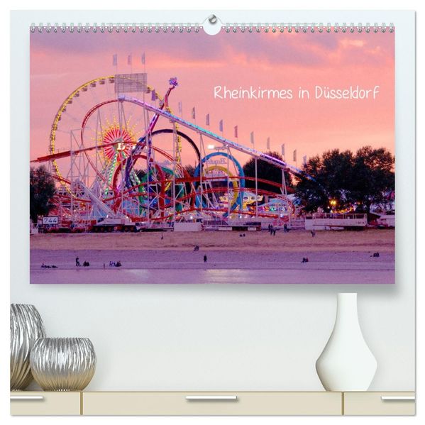 Rheinkirmes in Düsseldorf (hochwertiger Premium Wandkalender 2027 DIN A2 quer) Kunstdruck in Hochglanz