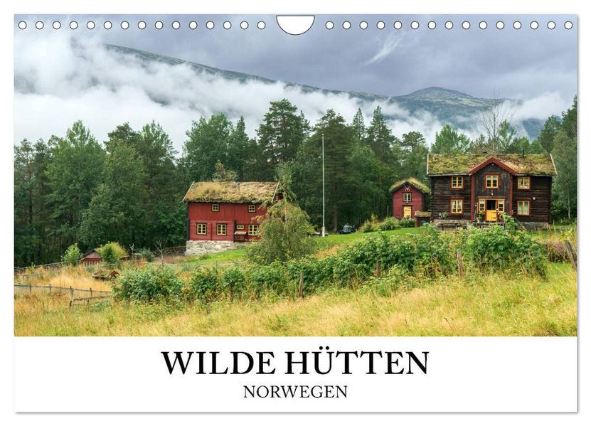 Norwegen Kalender - Wilde Hütten in den Bergen (Wandkalender 2027 DIN A4 quer) CALVENDO Monatskalender