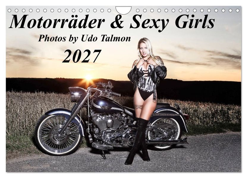 Motorräder & Sexy Girls (Wandkalender 2027 DIN A4 quer) CALVENDO Monatskalender