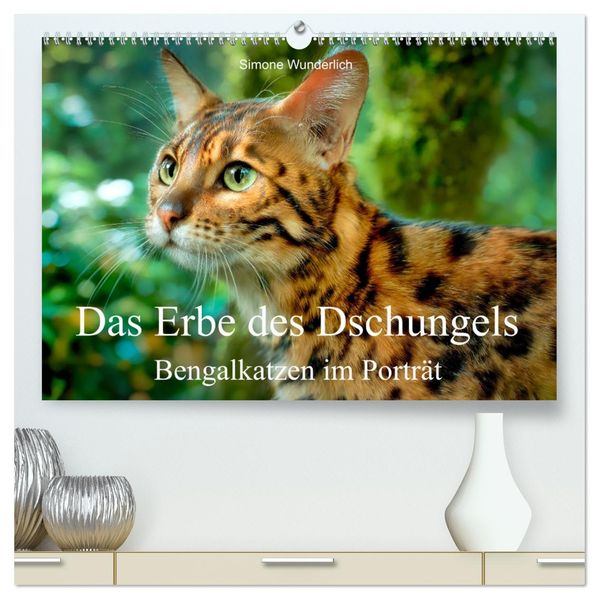 Das Erbe des Dschungels - Bengalkatzen im Porträt (hochwertiger Premium Wandkalender 2027 DIN A2 quer) Kunstdruck in Hochglanz