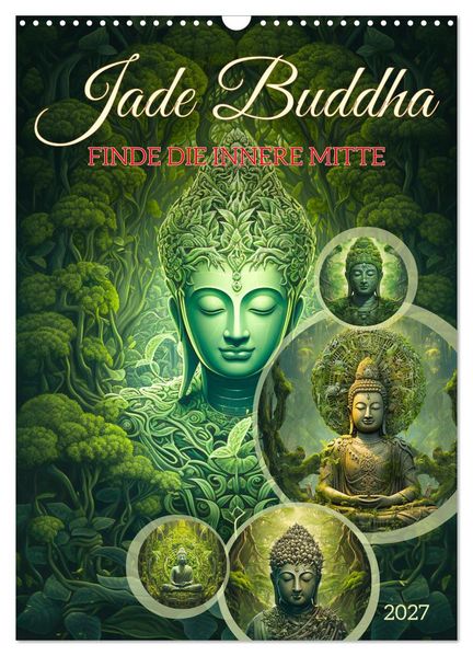 Jade Buddha - Finde die innere Mitte (Wandkalender 2027 DIN A3 hoch) CALVENDO Monatskalender