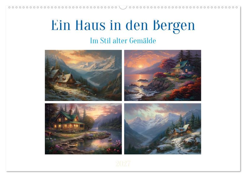 Ein Haus in den Bergen (Wandkalender 2027 DIN A2 quer) CALVENDO Monatskalender