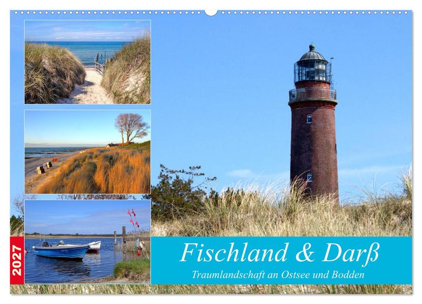 Fischland & Darß Traumlandschaft an Ostsee und Bodden (Wandkalender 2027 DIN A2 quer) CALVENDO Monatskalender