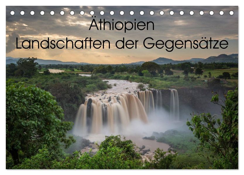 Äthiopien Landschaften der Gegensätze (Tischkalender 2027 DIN A5 quer) CALVENDO Monatskalender
