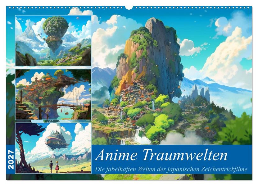 Anime Traumwelten (Wandkalender 2027 DIN A2 quer) CALVENDO Monatskalender