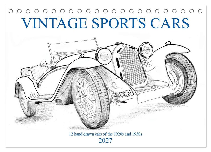 Vintage Sports Cars (Tischkalender 2027 DIN A5 quer) CALVENDO Monatskalender