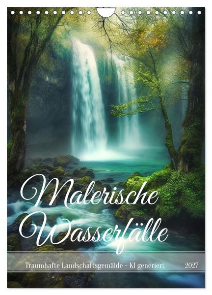 Malerische Wasserfälle (Wandkalender 2027 DIN A4 hoch) CALVENDO Monatskalender