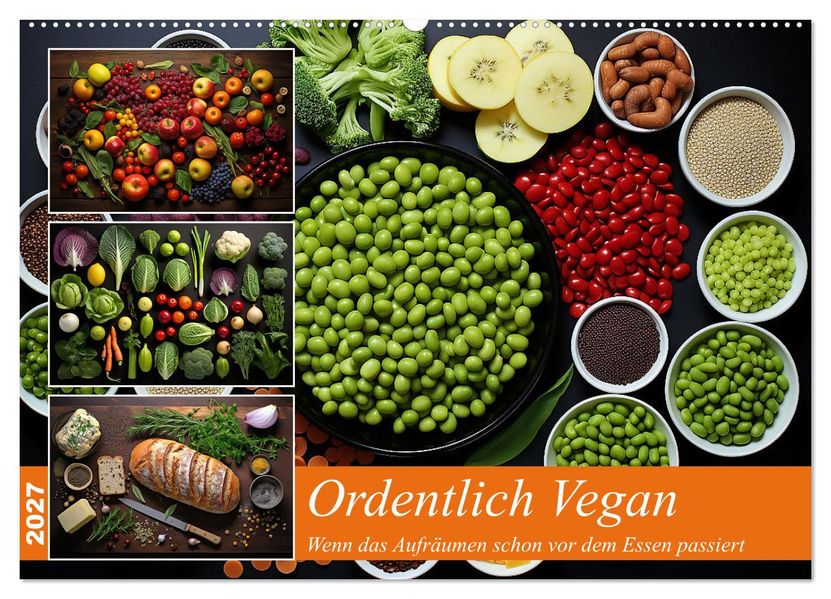 Ordentlich Vegan (Wandkalender 2027 DIN A2 quer) CALVENDO Monatskalender