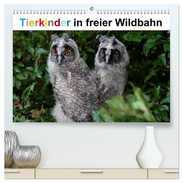 Tierkinder in freier Wildbahn (hochwertiger Premium Wandkalender 2027 DIN A2 quer) Kunstdruck in Hochglanz