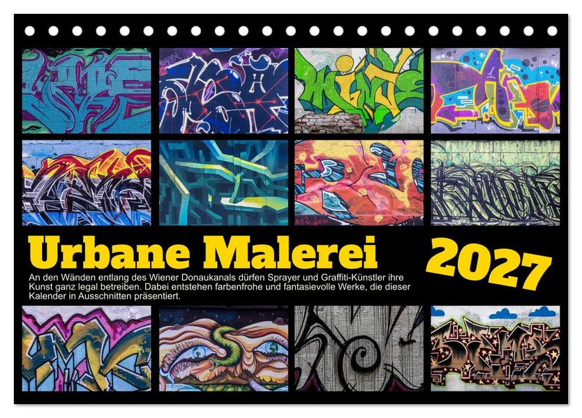 Urbane Malerei (Tischkalender 2027 DIN A5 quer) CALVENDO Monatskalender