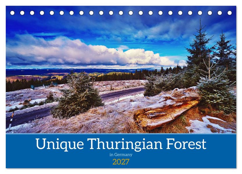 Unique Thuringian Forest (Desk Calendar 2027 DIN A5 landscape) CALVENDO 12 Month DeskCalendar