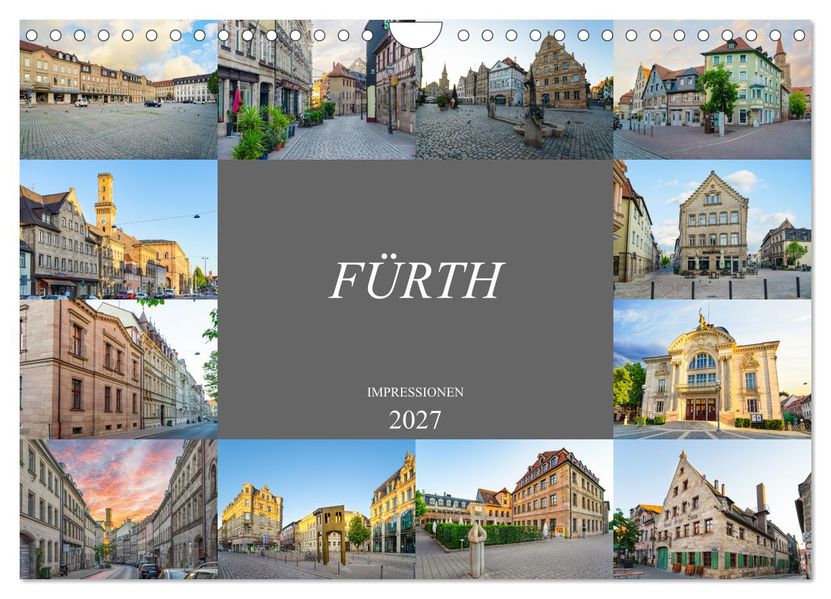 Fürth Impressionen (Wandkalender 2027 DIN A4 quer) CALVENDO Monatskalender