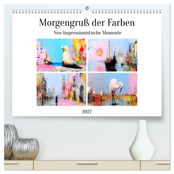Morgengruß der Farben. Neo-Impressionistische Momente (hochwertiger Premium Wandkalender 2027 DIN A2 quer) Kunstdruck in Hochglanz