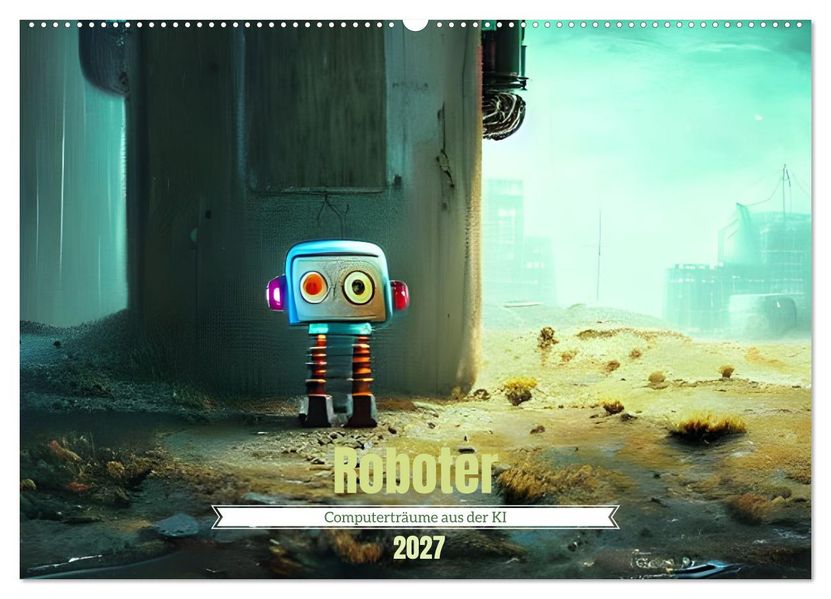 Roboter - Computerträume aus der KI (Wandkalender 2027 DIN A2 quer) CALVENDO Monatskalender