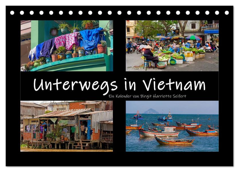 Unterwegs in Vietnam (Tischkalender 2027 DIN A5 quer) CALVENDO Monatskalender