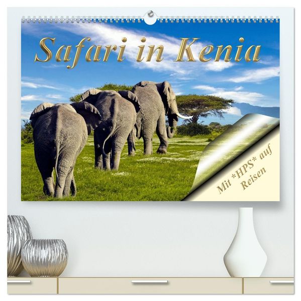 Safari in Kenia (hochwertiger Premium Wandkalender 2027 DIN A2 quer) Kunstdruck in Hochglanz