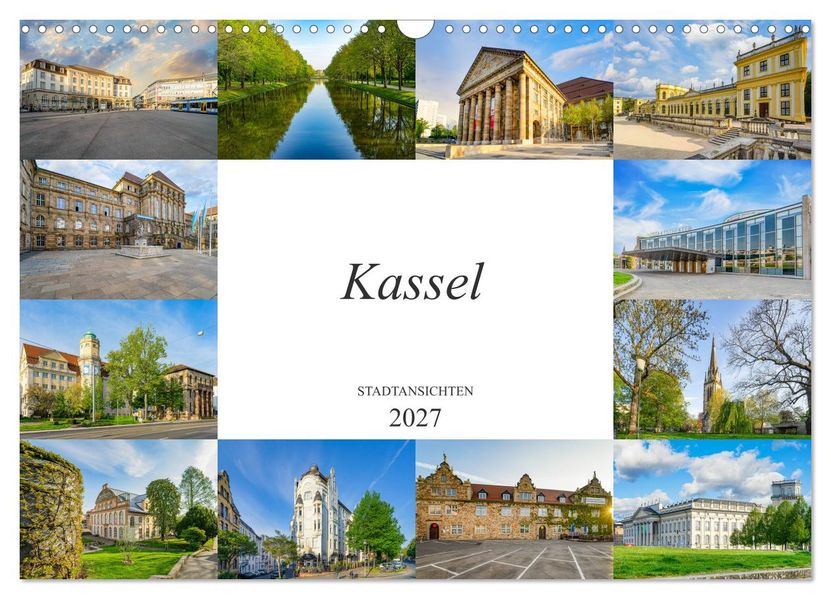 Kassel Stadtansichten (Wandkalender 2027 DIN A3 quer) CALVENDO Monatskalender