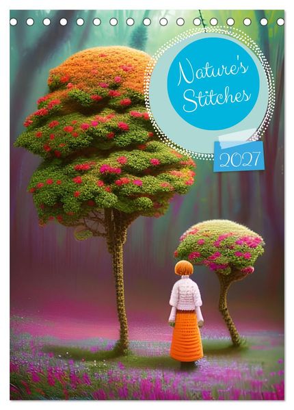 Nature's Stitches (Desk Calendar 2027 DIN A5 portrait) CALVENDO 12 Month DeskCalendar