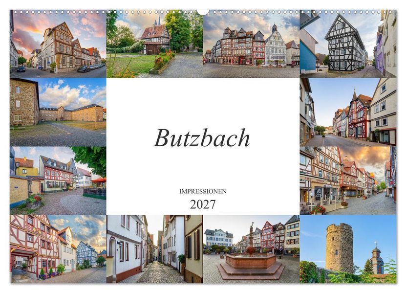Butzbach Impressionen (Wandkalender 2027 DIN A2 quer) CALVENDO Monatskalender