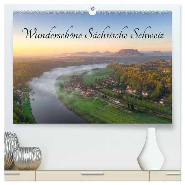Wunderschöne Sächsische Schweiz (hochwertiger Premium Wandkalender 2027 DIN A2 quer) Kunstdruck in Hochglanz