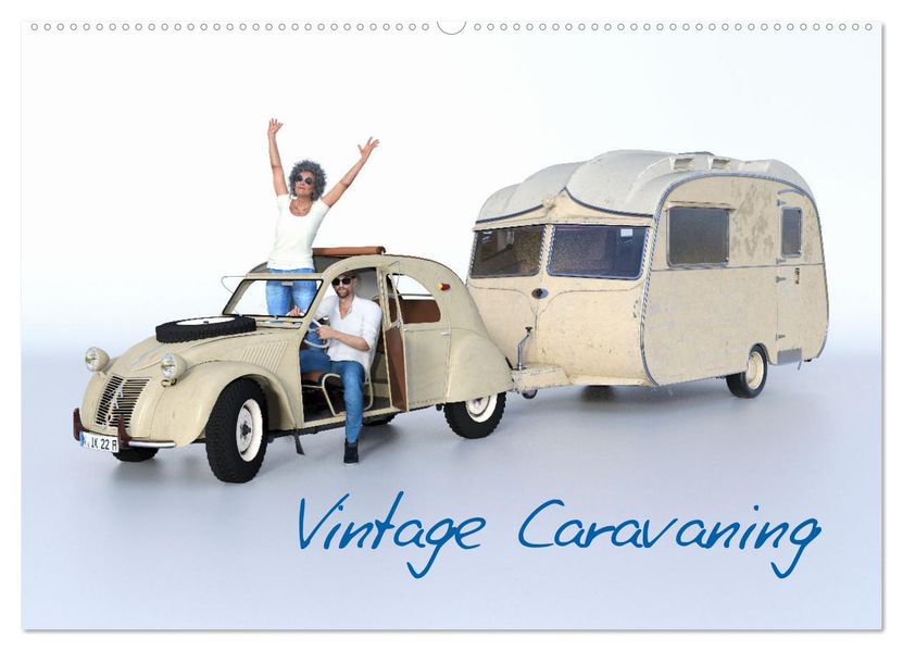 Vintage Caravaning (Wandkalender 2027 DIN A2 quer) CALVENDO Monatskalender