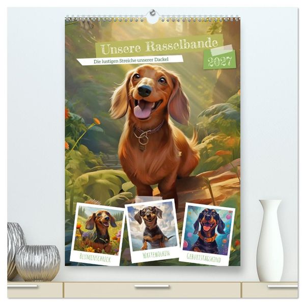 Unsere Rasselbande (hochwertiger Premium Wandkalender 2027 DIN A2 hoch) Kunstdruck in Hochglanz