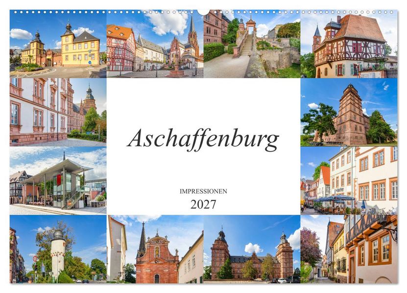 Aschaffenburg Impressionen (Wandkalender 2027 DIN A2 quer) CALVENDO Monatskalender