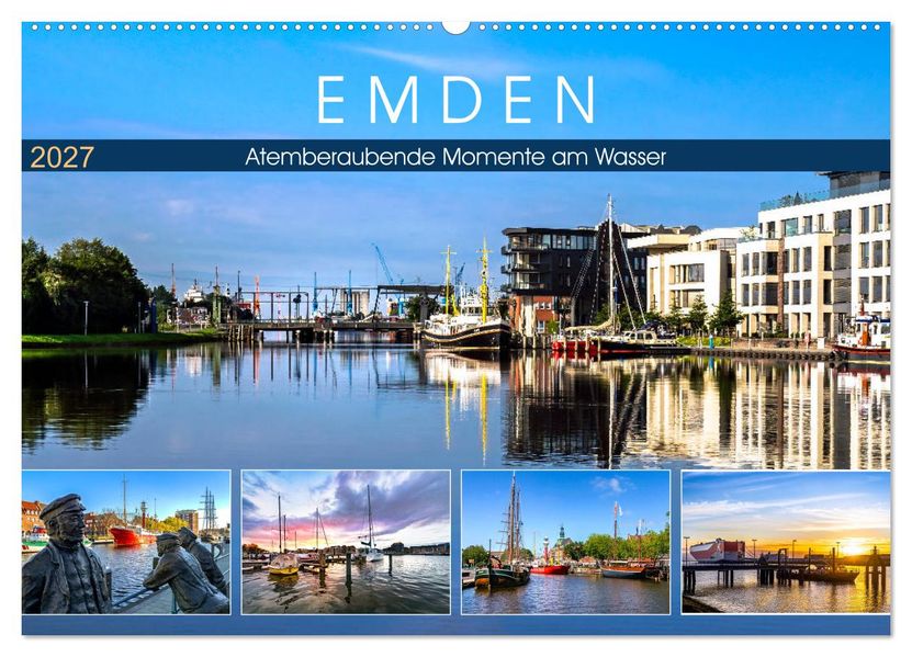 EMDEN Atemberaubende Momente am Wasser (Wandkalender 2027 DIN A2 quer) CALVENDO Monatskalender