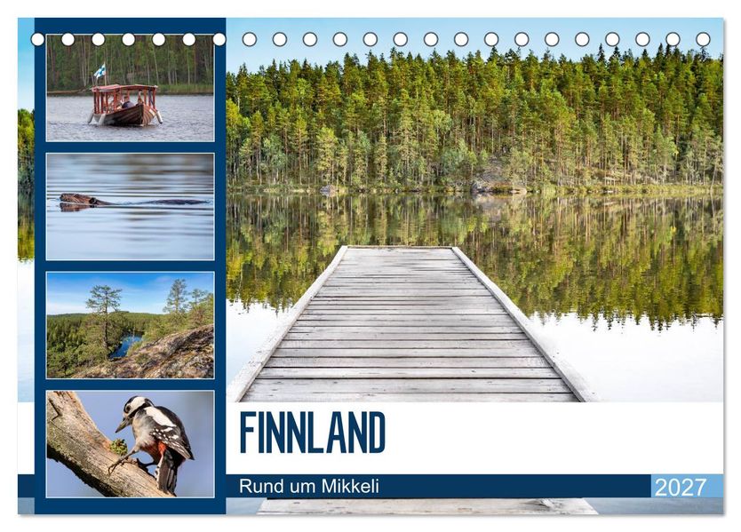 Finnland Rund um Mikkeli (Tischkalender 2027 DIN A5 quer) CALVENDO Monatskalender