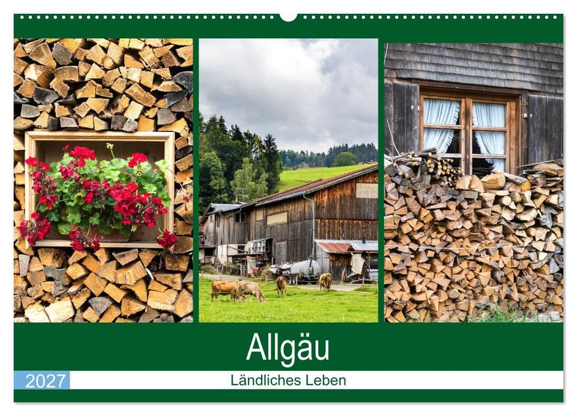 Allgäu - Landliches Leben (Wandkalender 2027 DIN A2 quer) CALVENDO Monatskalender