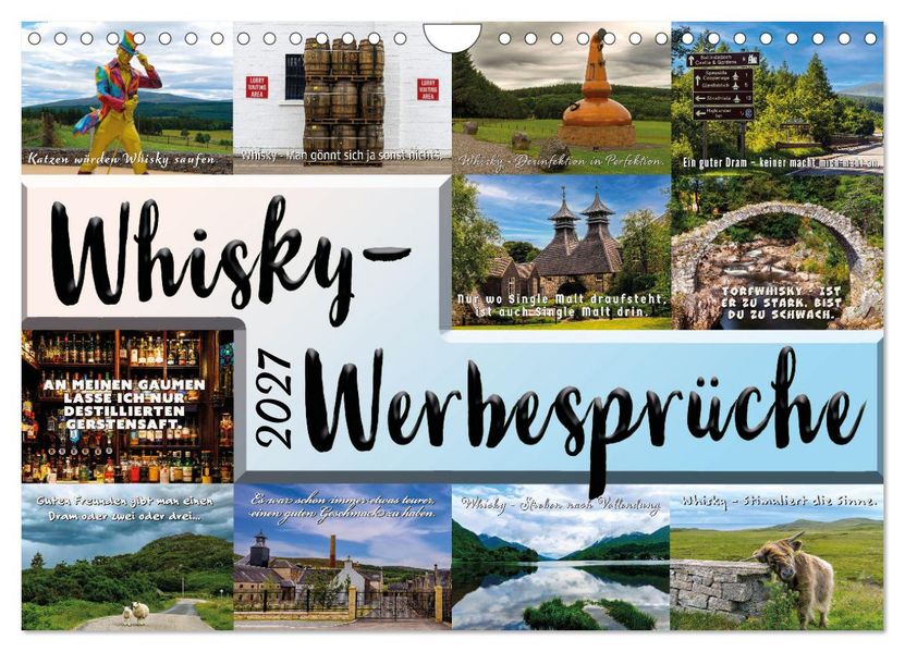 Whisky-Werbesprüche (Wandkalender 2027 DIN A4 quer) CALVENDO Monatskalender
