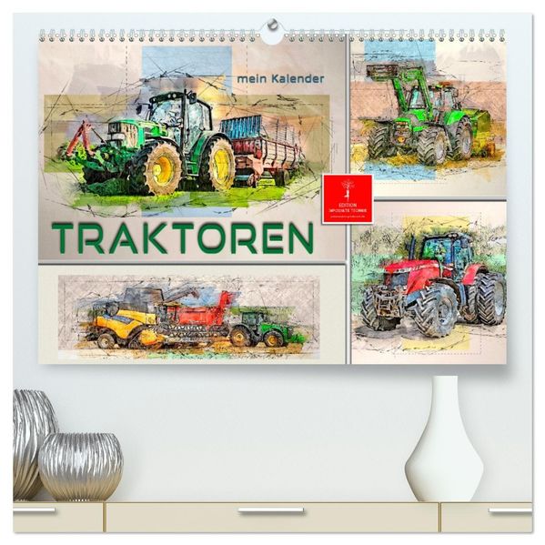 Traktoren - mein Kalender (hochwertiger Premium Wandkalender 2027 DIN A2 quer) Kunstdruck in Hochglanz