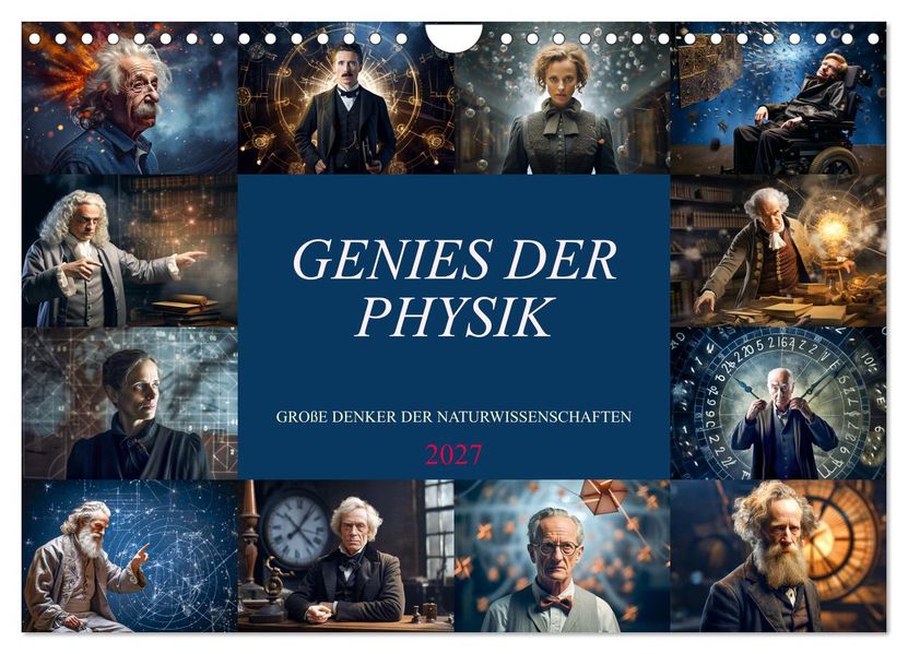 Genies der Physik (Wandkalender 2027 DIN A4 quer) CALVENDO Monatskalender