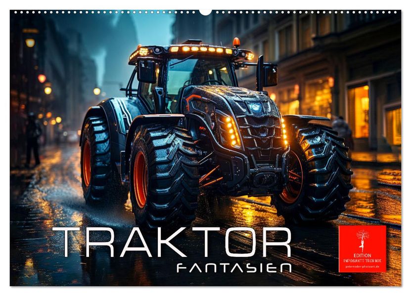 Traktor Fantasien (Wandkalender 2027 DIN A2 quer) CALVENDO Monatskalender