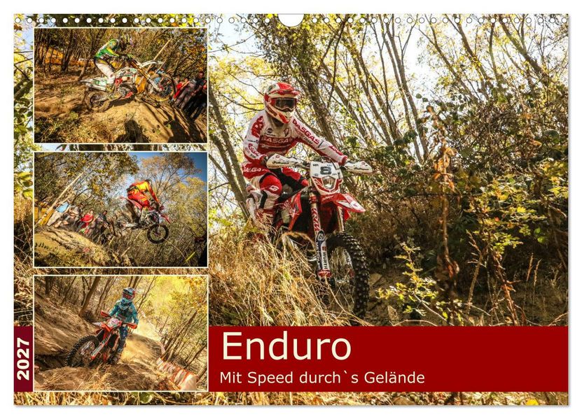 Enduro Mit Speed durch`s Gelände (Wandkalender 2027 DIN A3 quer) CALVENDO Monatskalender