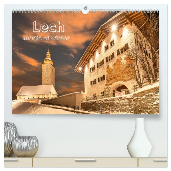Lech magic of winter (hochwertiger Premium Wandkalender 2027 DIN A2 quer) Kunstdruck in Hochglanz