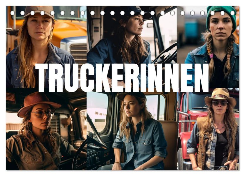 Truckerinnen (Tischkalender 2027 DIN A5 quer) CALVENDO Monatskalender