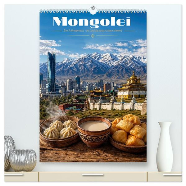 Mongolei - Eine Schlemmerreise ins Land des ewigen blauen Himmels (hochwertiger Premium Wandkalender 2027 DIN A2 hoch) Kunstdruck in Hochglanz