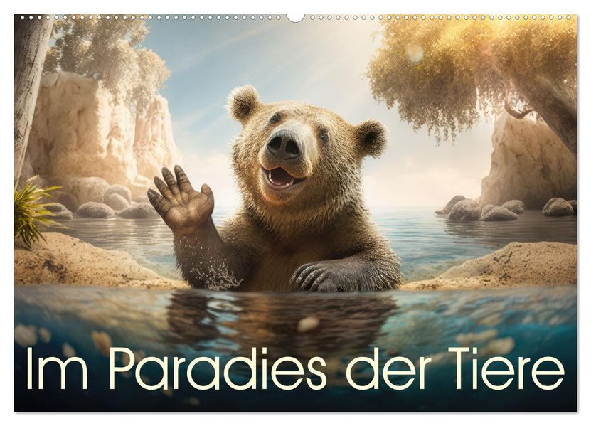 Im Paradies der Tiere (Wandkalender 2027 DIN A2 quer) CALVENDO Monatskalender