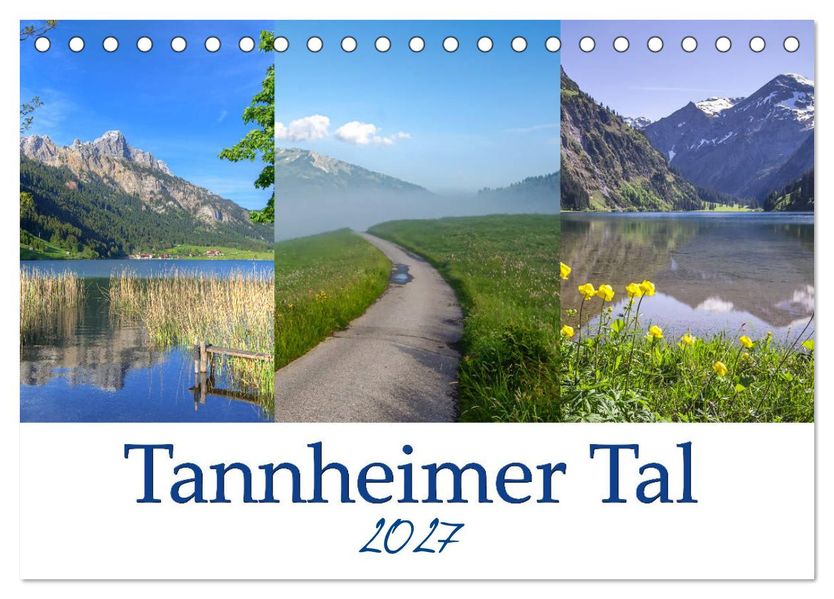 Tannheimer Tal (Tischkalender 2027 DIN A5 quer) CALVENDO Monatskalender